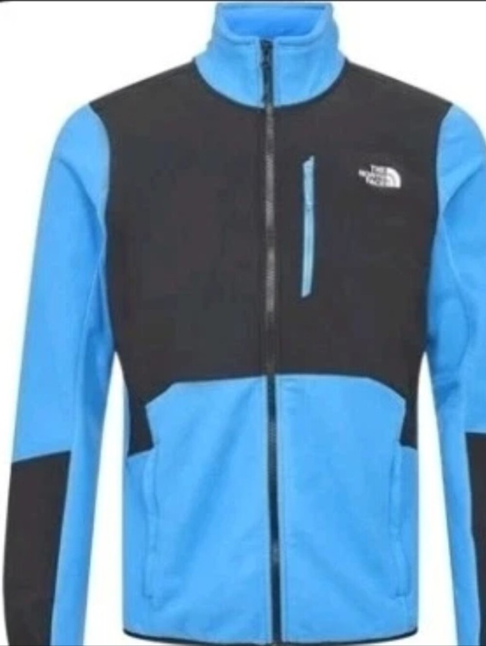 The North Face Glacier Pro Fleece Men's Black and Blue Performance Full-Zip NWOT